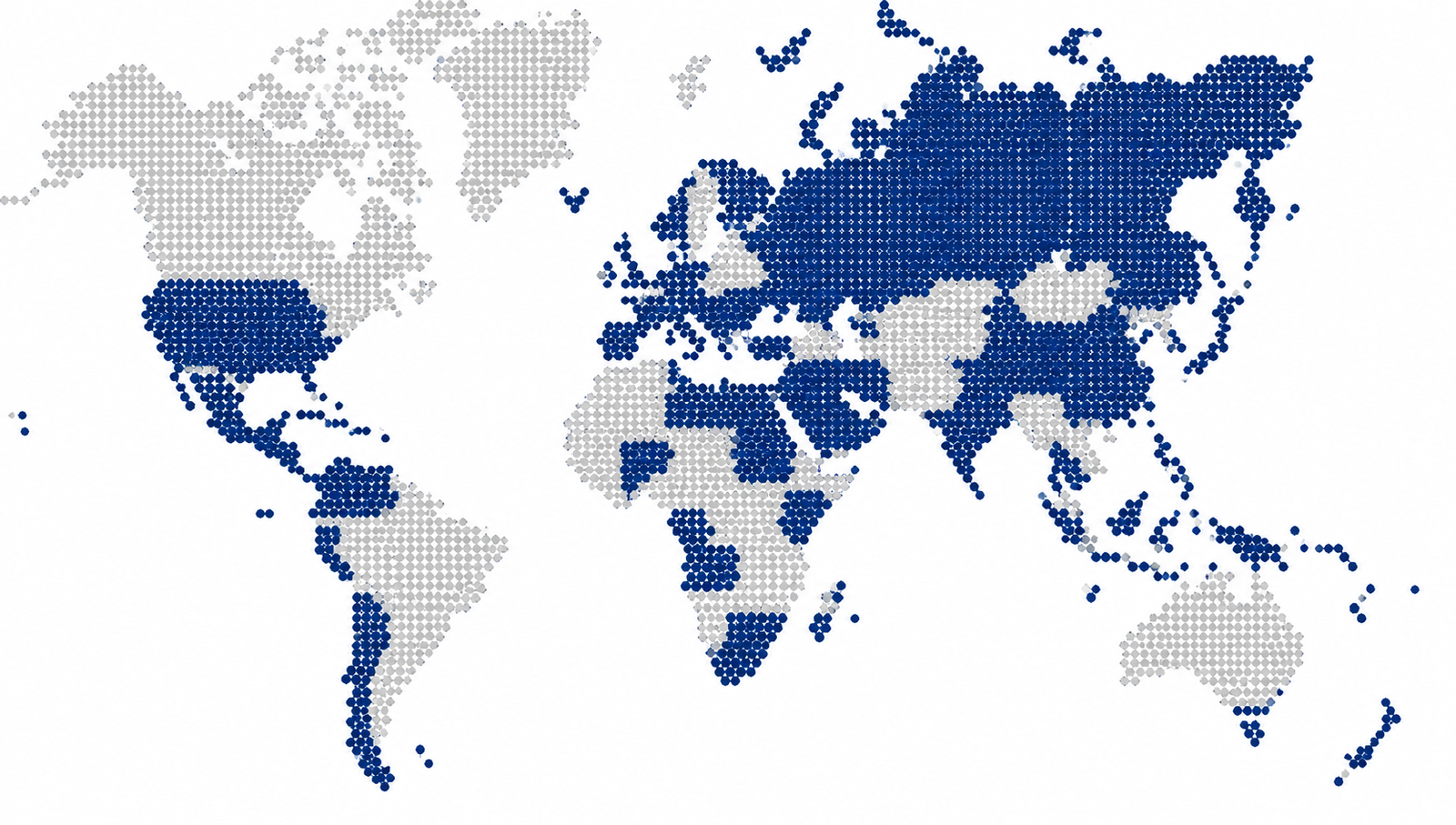 Map showing the regions served by RK International