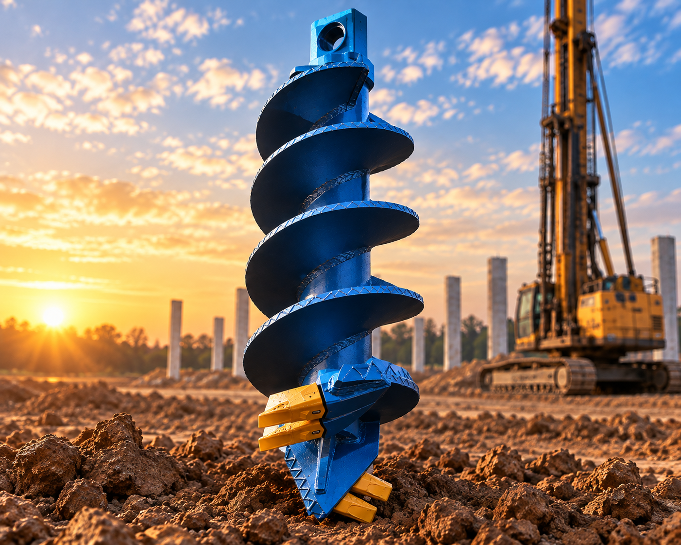 piling soil auger 2